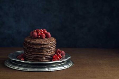 Chocolate Chia Pancakes Recipe Image